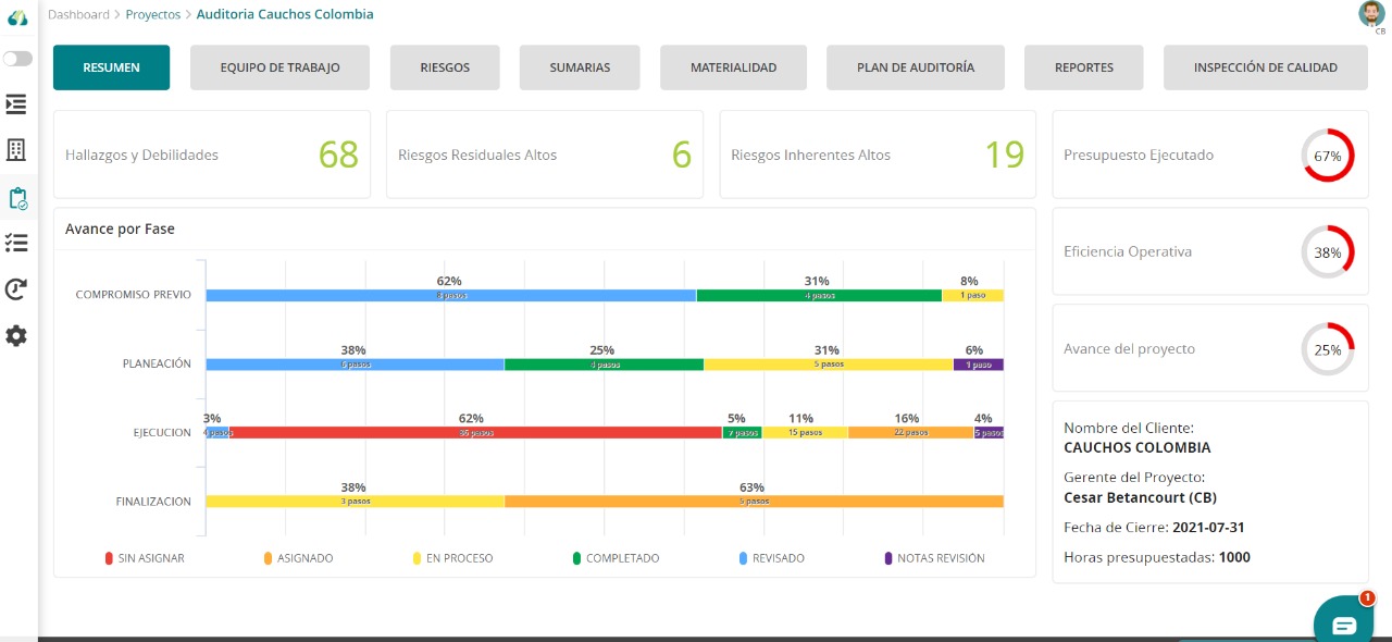 screenshot of AuditBrain External